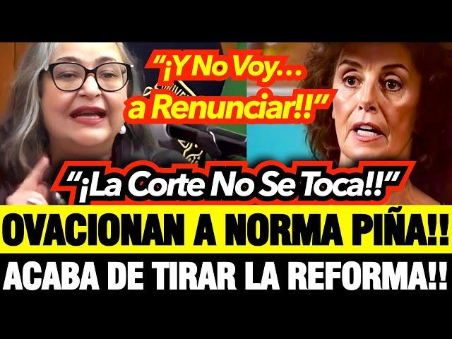 ¡MAGISTRAL DISCURSO!! NORMA PIÑA SALVA a MINISTROS!! NO RENUNCIARÁN!! CLAUDIA se INF4RTA del CORAJE!