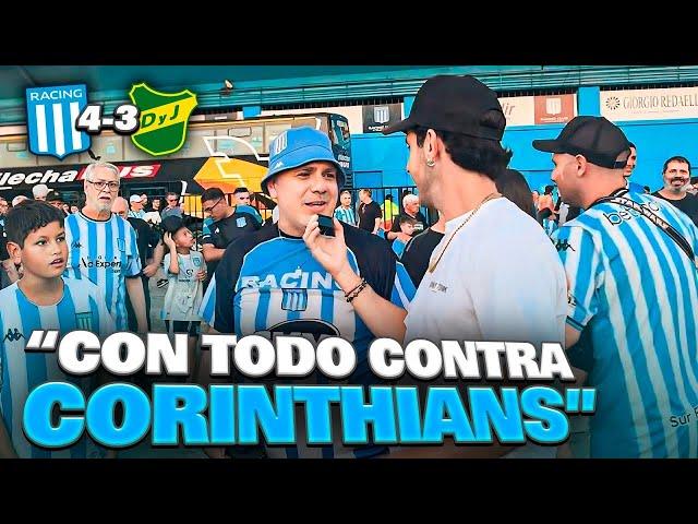 REACCIÓN CON LOS HINCHAS / RACING 4-3 DEFENSA Y JUSTICIA