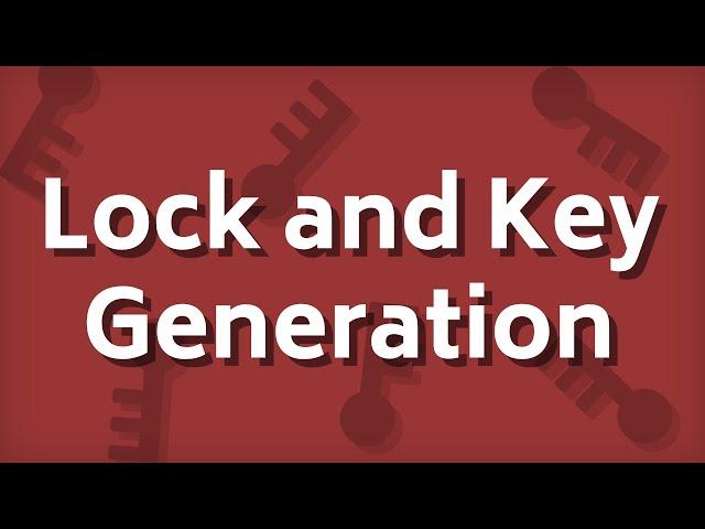 An introduction to procedural lock and key dungeon generation