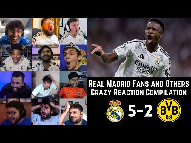 CRAZY REAL MADRID Fans and Others Reactions to REAL MADRID 5-2 DORTMUND | UCL MD 3 | 23-10-2024