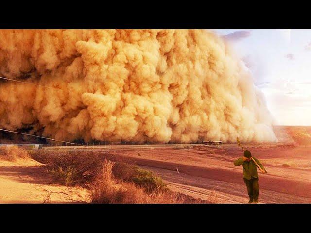 apocalyptic scenes in china ! Massive sandstorm engulfs Qinghai Province