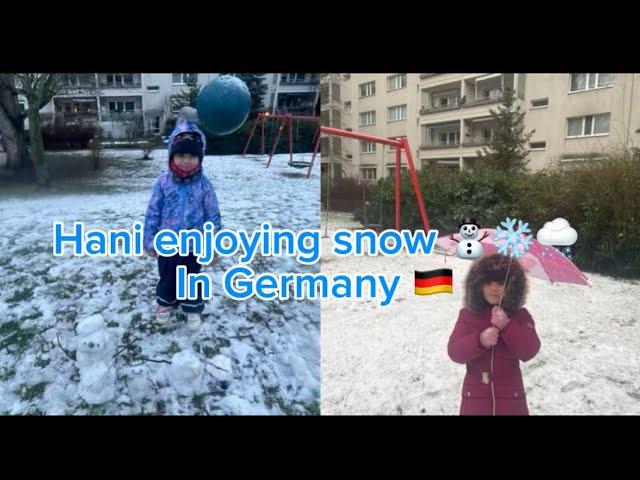 Hani enjoying snow ️ ️️in Germany  fun with snow ️