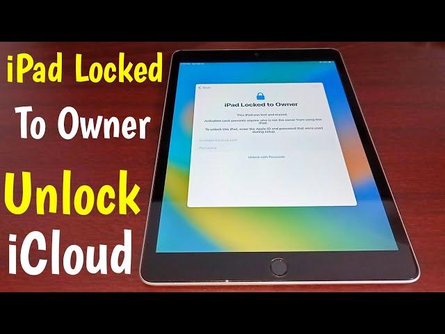 iPad Locked To Owner Unlock iCloud | How To Unlock iPad Activation Lock