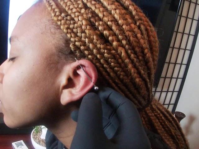 Industrial Piercing CLOSE UP