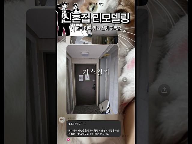 인천 구축 아파트 30평대 리모델링 네 번째 기록 가스철거 & 목공 #인테리어 #shorts #신혼집