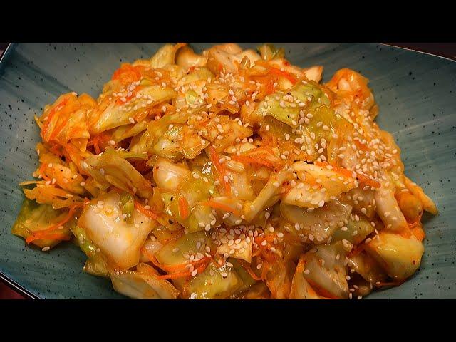 Капуста ПО-КОРЕЙСКИ - очень просто, но так вкусно. Рецепт быстрого приготовления