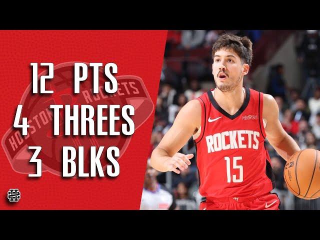 Reed Sheppard 12 pts 4 threes 3 blks vs Bulls 24/25 season