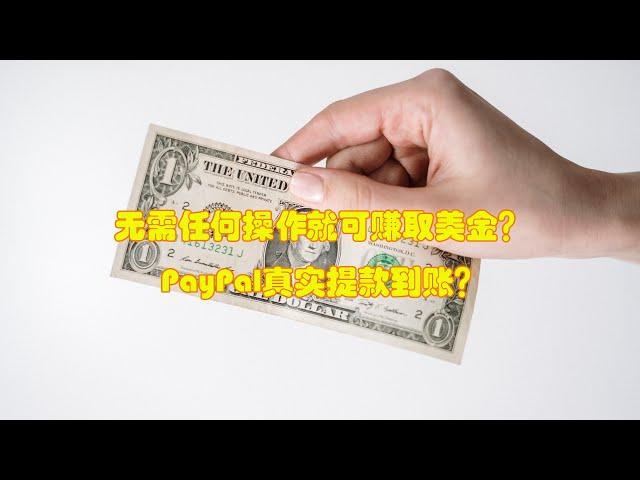 无需任何操作就可赚取美金？PayPal真实提款到账？