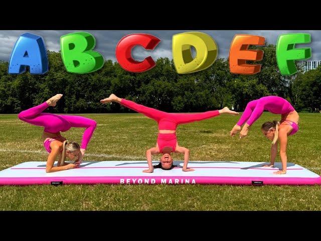 Gymnastics in ALPHABETICAL Order Challenge! ft Family Fizz!