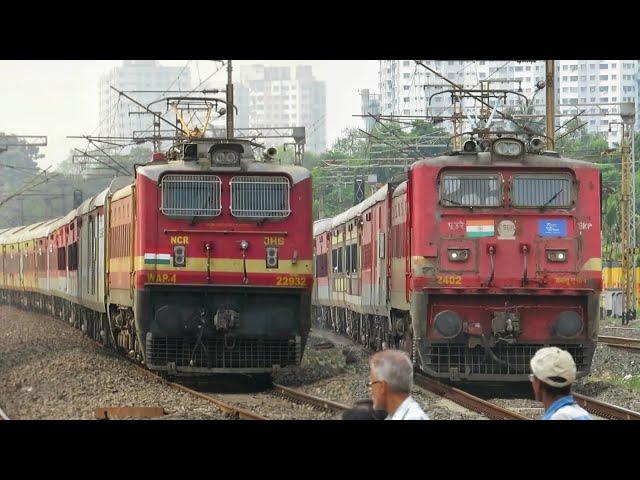 Dangerous Red WAP-4 with Red LHB Train at Full Speed | Absolute WAP-4 Supremacy | Indian Railways