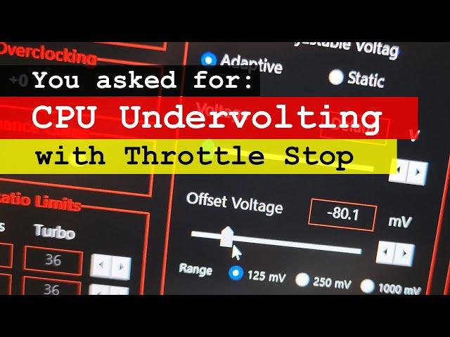 ThrottleStop on my Thinkpads | CPU undervolting and Speed Shift for T480, T580/P52s, W550s, and T15g