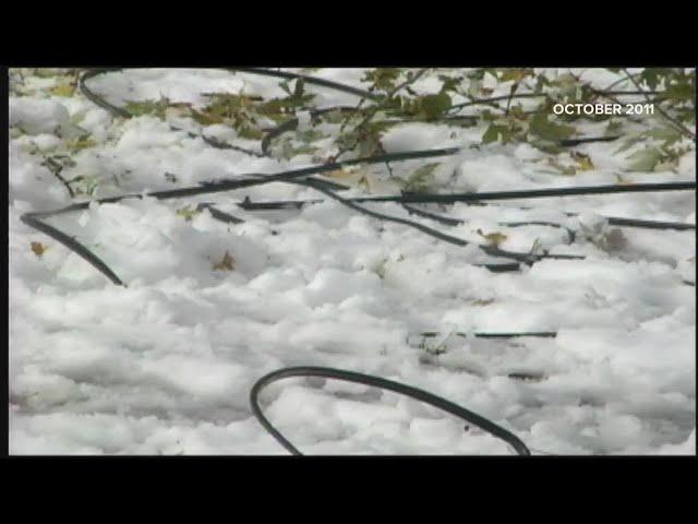 October snow in Maine