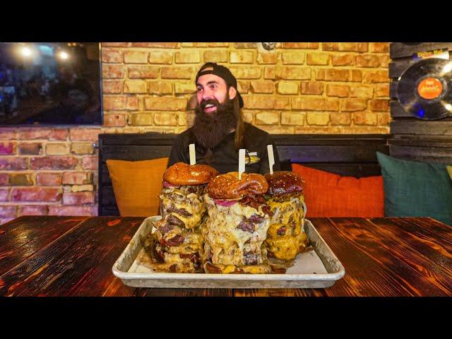 BREAK THE RECORD FOR THE MOST MEAT EVER EATEN TO BEAT THIS SWEDISH BURGER CHALLENGE | BeardMeatsFood