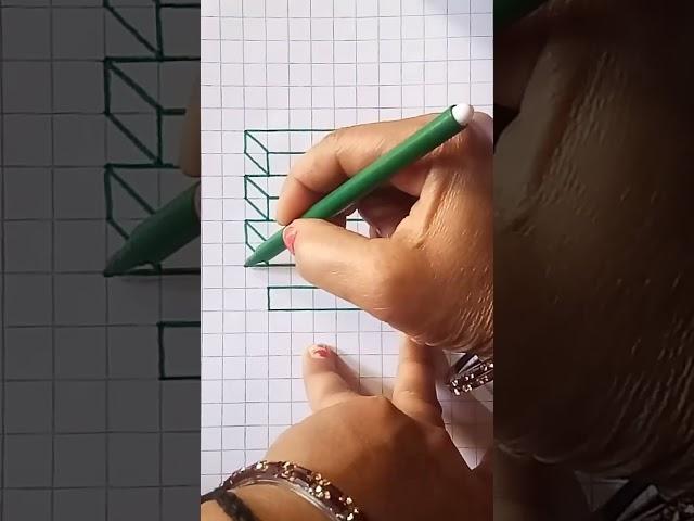 easy 3d illusion#drawing #art #creativity #shorts