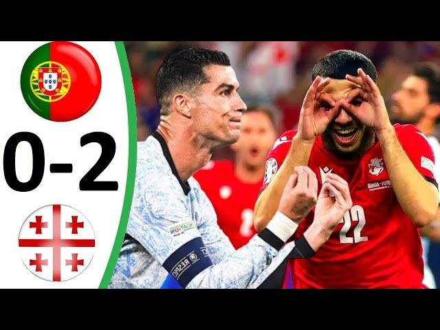 Грузия обыграла Португалию! Они в плей-офф Евро! Обзор Голы Georgia Portugal Highlights Goals