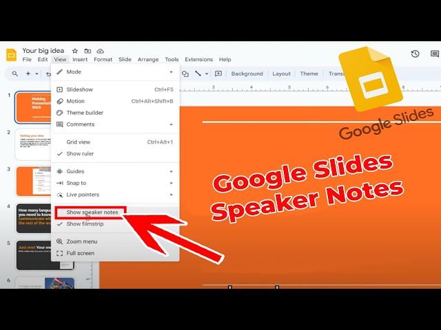 How to View Speaker Notes