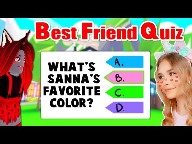 BEST FRIEND QUIZ In Adopt Me! (Roblox)