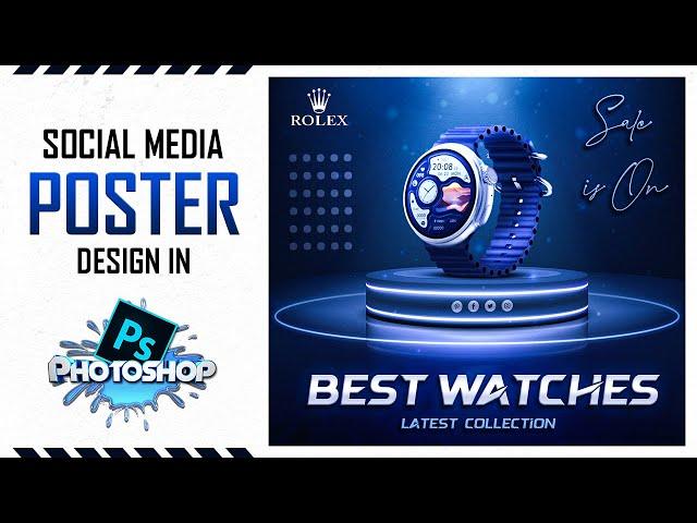 Professional Social Media Post Design in Photoshop  |  Product Manipulation Photoshop