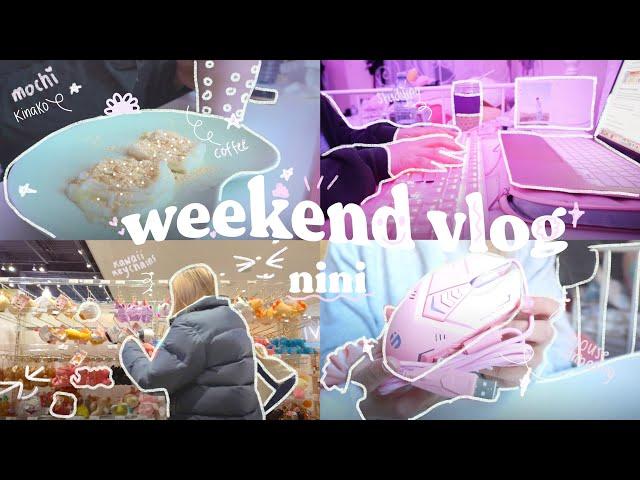 aesthetic weekend vlog // studyingkorean hot dogs, daiso haul, unboxing mouse