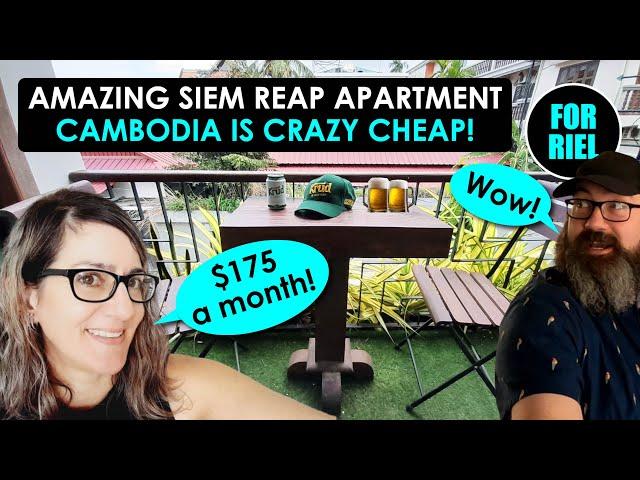 Amazing $175 apartment in Siem Reap, Cambodia! Full tour! So cheap! June 2023 #ForRiel