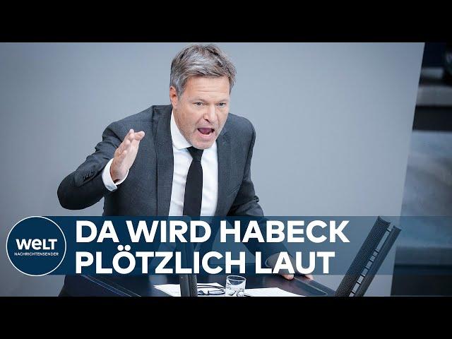 HABECK WIRD IM BUNDESTAG LAUT: "Sind wir denn hier im Fußballstadion, oder was? Ist das ‚ne Demo?"