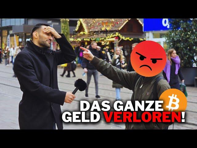 "Wegen Youtuber GELD VERLOREN!" Bitcoin Straßenumfrage!