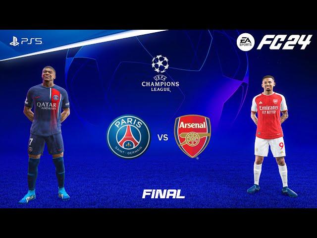 FIFA 24 - PSG vs Arsenal | UEFA Champions League Final | PS5™ [4K60]