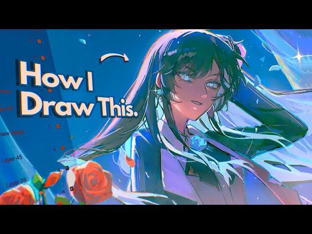 Ado screamed, I draw. || DIGITAL PAINTING PROCESS