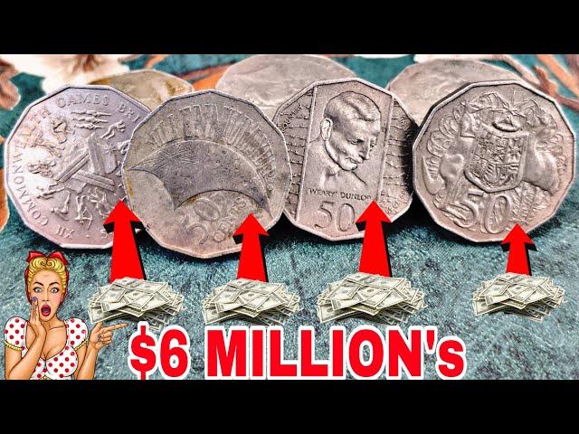 TOP 8 UNCOMMON AUSTRALIAN 50 CENTS COINS WORTH A LOT OF MONEY THAT COULD BE IN YOUR POCKET CHANGE!