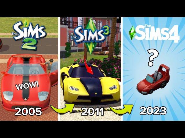 Sims 2 vs Sims 3 vs Sims 4 - Cars Logic