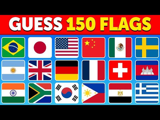 Guess the Country Flag  | 150 World Flags in 5 Seconds  | Flag Quiz Challenge