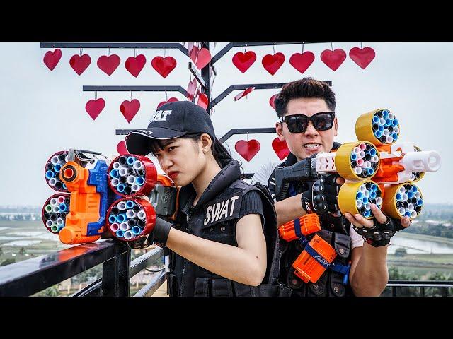 LTT Game Nerf War : Squad Warriors SEAL X Nerf Guns Fight Crime group Inhuman Dangerous Intruder