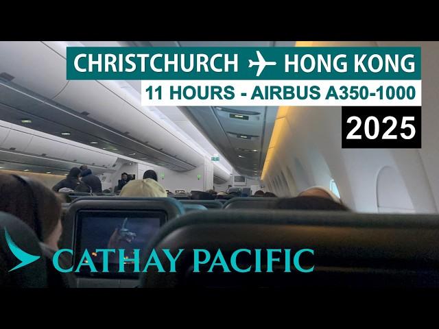 CATHAY PACIFIC A350 ECONOMY IN 2025 - Flight Experience: Christchurch to Hong Kong