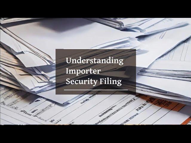 Understanding Importer Security Filing