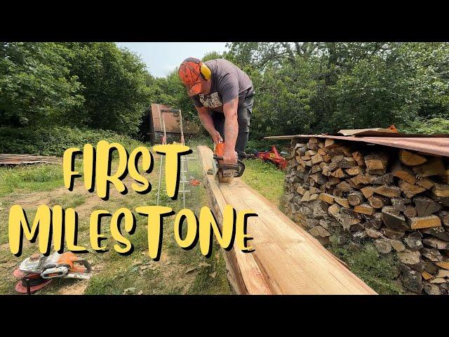 It’s Happening !! Handcrafted Beam for Barn Restoration #workshopbuild #renovation #barnrestoration