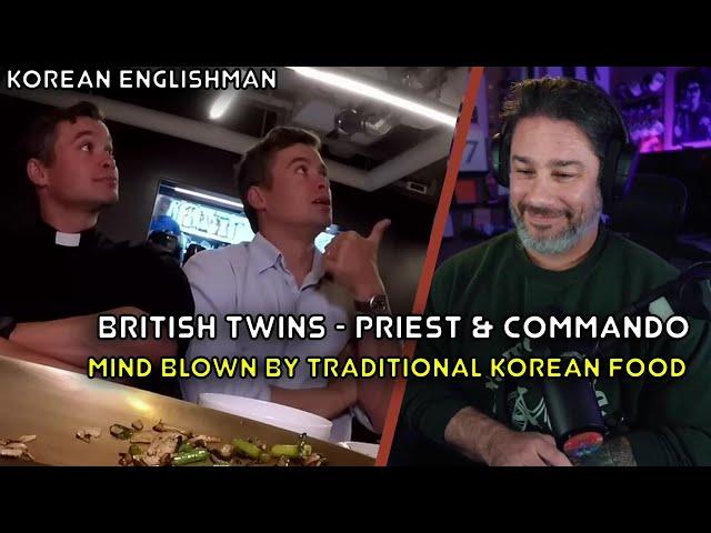 U.S. Marine Reacts - British Twins Mind Blown By Traditional Korean Foods - Korean Englishman