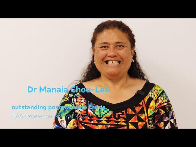 IEAA Excellence Awards 2024 - Research - Dr Manaia Chou Lee