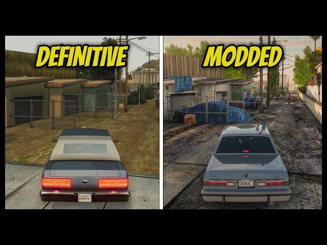 GTA San Andreas: The Definitive Edition vs Modded - Graphics and Details Comparison