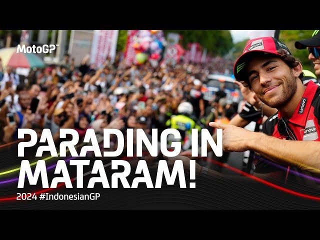 Riders' parade in Mataram | 2024 #IndonesianGP