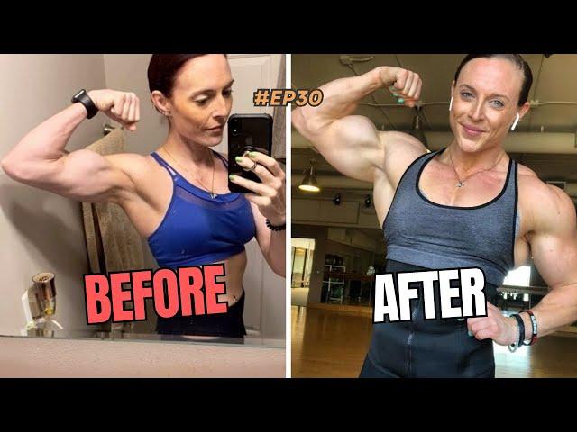 BEFORE and AFTER MUSCULAR girls