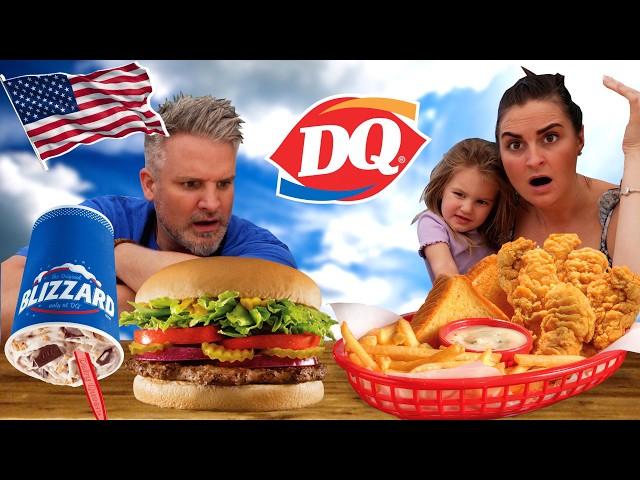 Brits Try DAIRY QUEEN for the first time! OMG THE BLIZZARD !!!