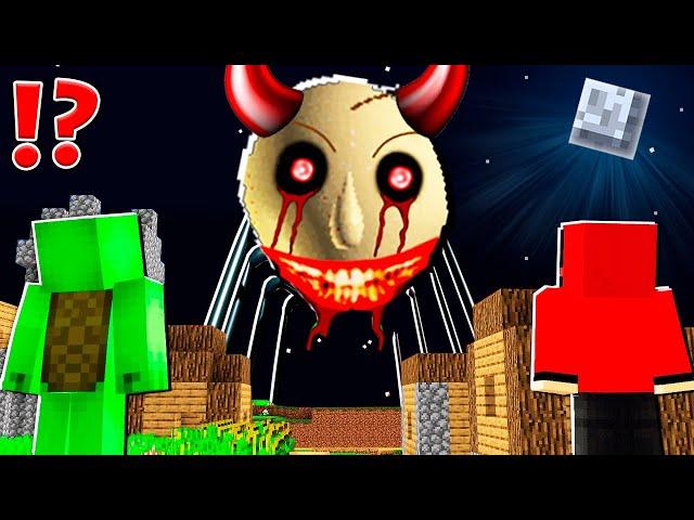 Why Creepy BALDI HEAD EATER Titan ATTACK MIKEY and JJ at 3am ? - in Minecraft Maizen