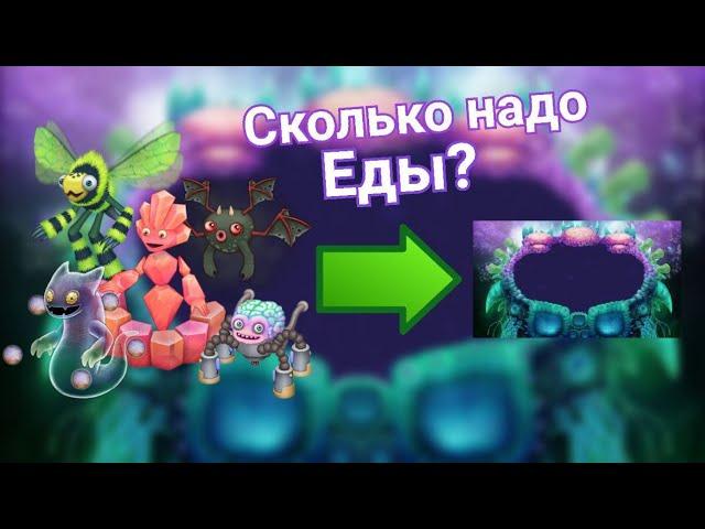 Сколько понадобится еды чтобы отправить всех монстров на остров эфира? (my singing monsters)