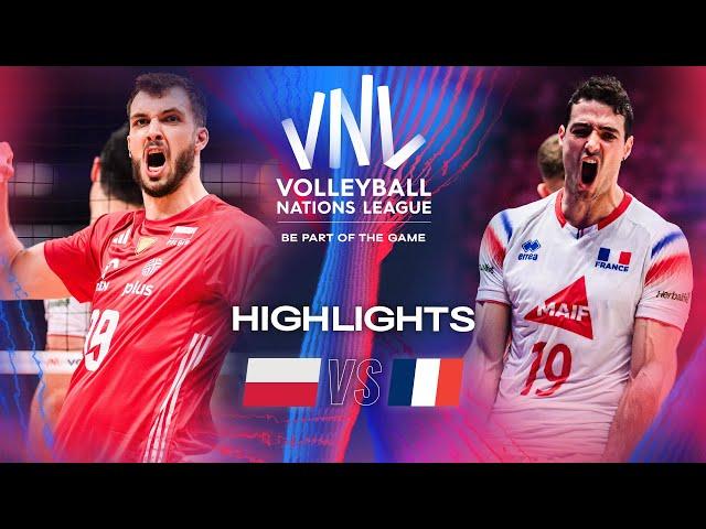  POL vs.  FRA - Semi Finals | Highlights | Men's VNL 2024