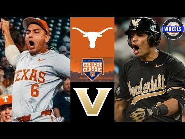 #15 Texas vs #9 Vanderbilt (INCREDIBLY WILD GAME!) | Astros Foundation College Classic 2024