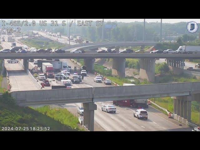 Boy, 9, killed when semi crashes into cars on I-465 on Indianapolis' south side