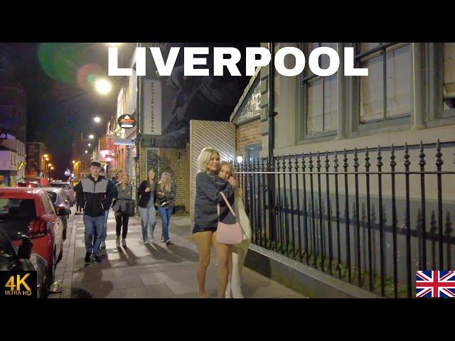 LIVERPOOL CITY ENGLAND NIGHTLIFE WALK TOUR