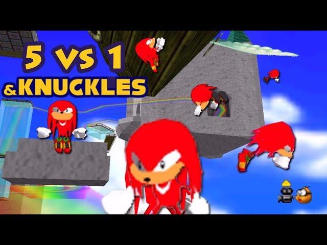 5 Youtubers vs 1 Speedrunner & Knuckles ft. SimpleFlips, Nintendrew + More! [MINUS WORLD]