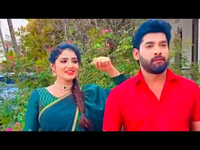 Bipin Jose and anshitha new cute video . koodevide Asianet serial