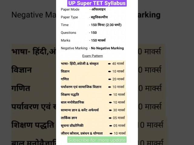 Super Tet Syllabus | Super Tet Vacancy 2022 | Super Tet Exam Pattern #SupertetSyllabus #stet2022